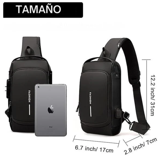 Bolso Anti-Robo Impermeable con Puerto USB