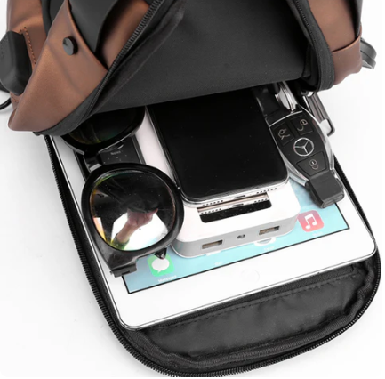Bolso Anti-Robo Impermeable con Puerto USB