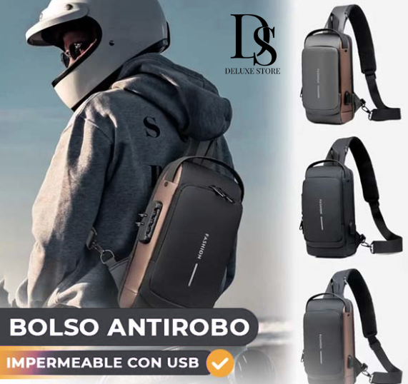 Bolso Anti-Robo Impermeable con Puerto USB
