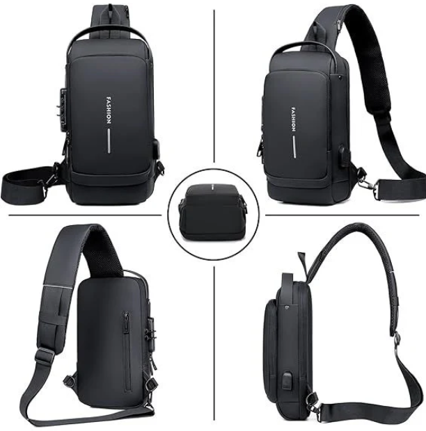 Bolso Anti-Robo Impermeable con Puerto USB