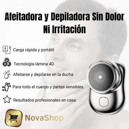 Mini Afeitadora Eléctrica Recargable Portátil Premium