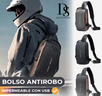 Bolso Anti-Robo Impermeable con Puerto USB
