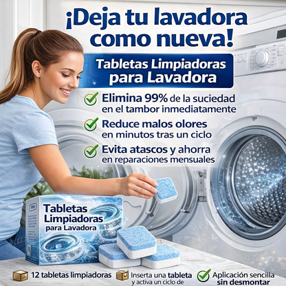 Max Home - Tabletas Limpiadoras de Lavadoras (12 Piezas)