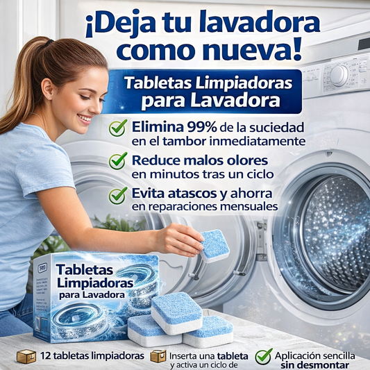Max Home - Tabletas Limpiadoras de Lavadoras (12 Piezas)