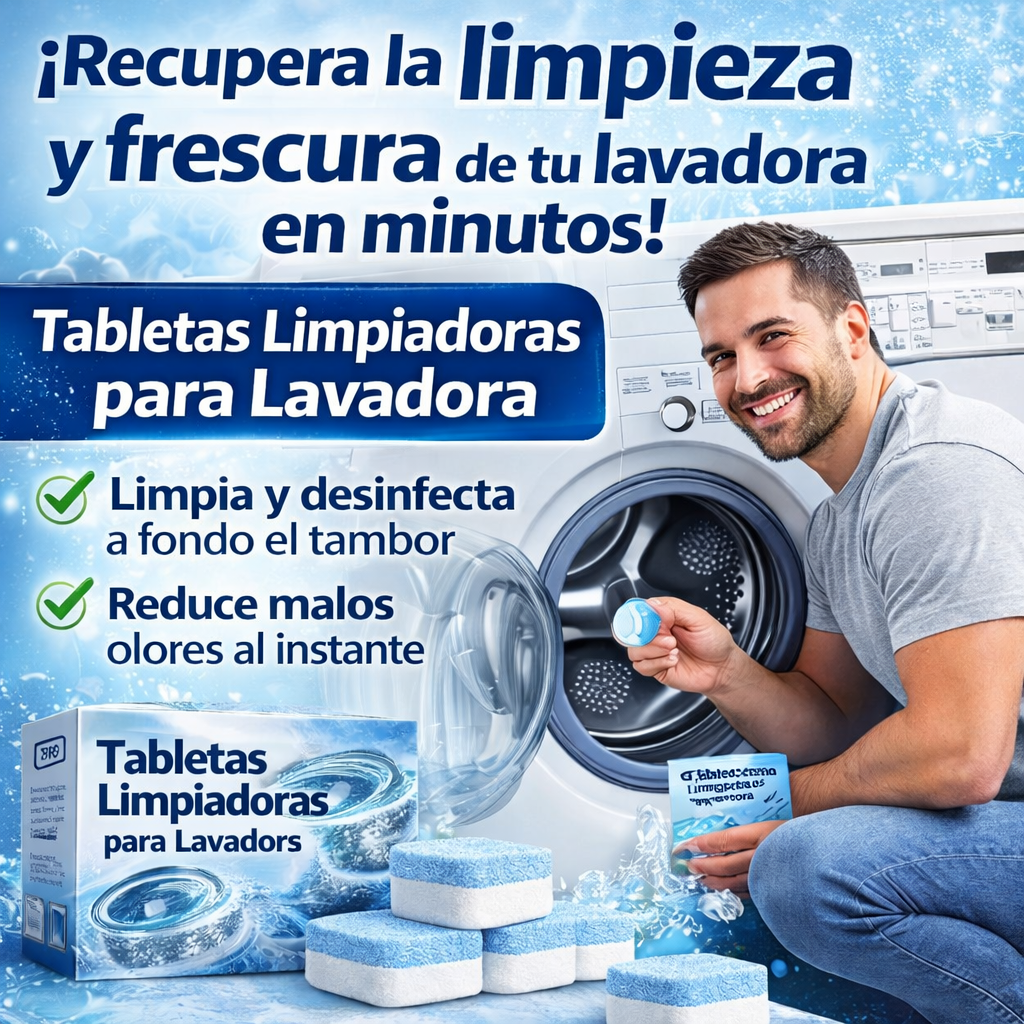 Max Home - Tabletas Limpiadoras de Lavadoras (12 Piezas)